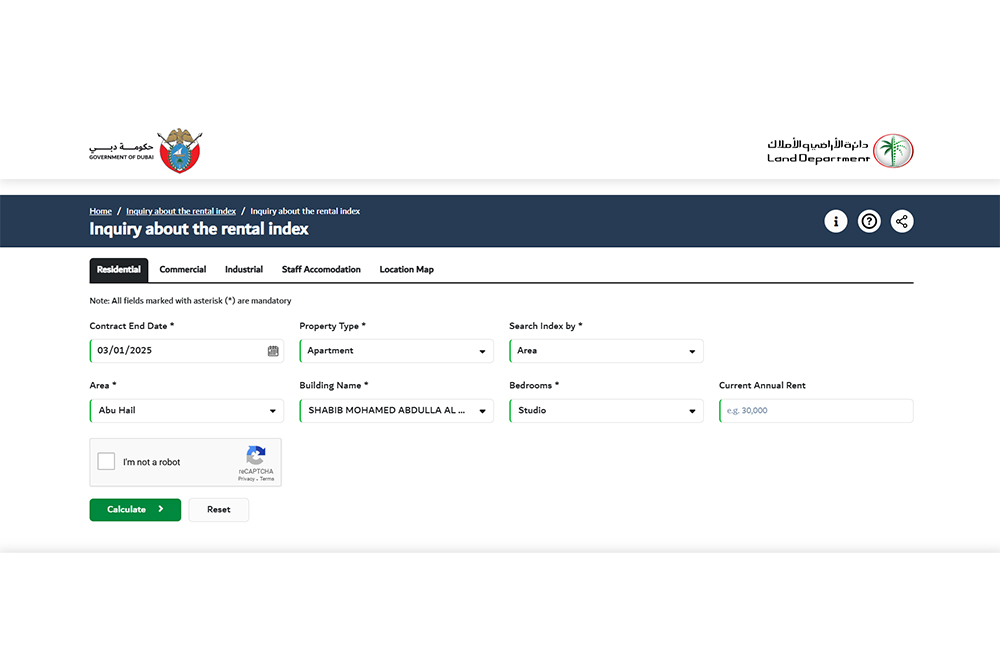 dubai rental index